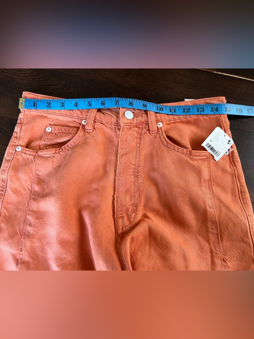 Free people We The Free NWT Old West Slouchy Jeans Women’s 29 Orange High Rise - Picture 15 of 16